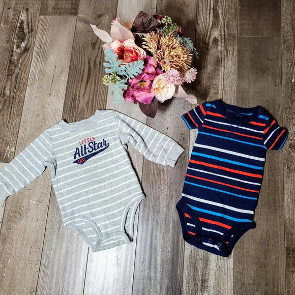 Carter's Baby Boy 9M Striped Top Bundle NWOT - Picture 1 of 12